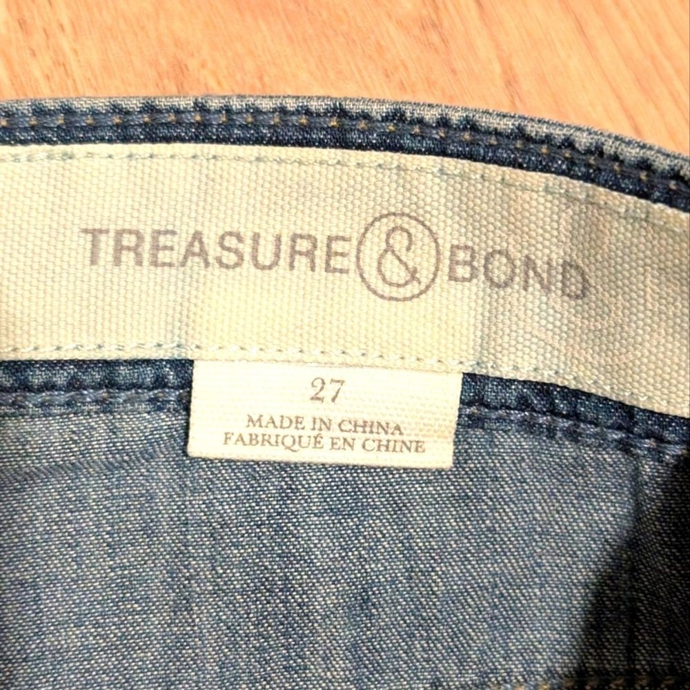 Treasure & Bond Jeans Wide Leg Womens 27 Light Wash Denim Pants‎ Nordstrom NEW - Picture 3 of 5